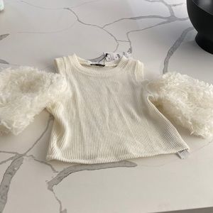 Zara cropped off the shoulder top